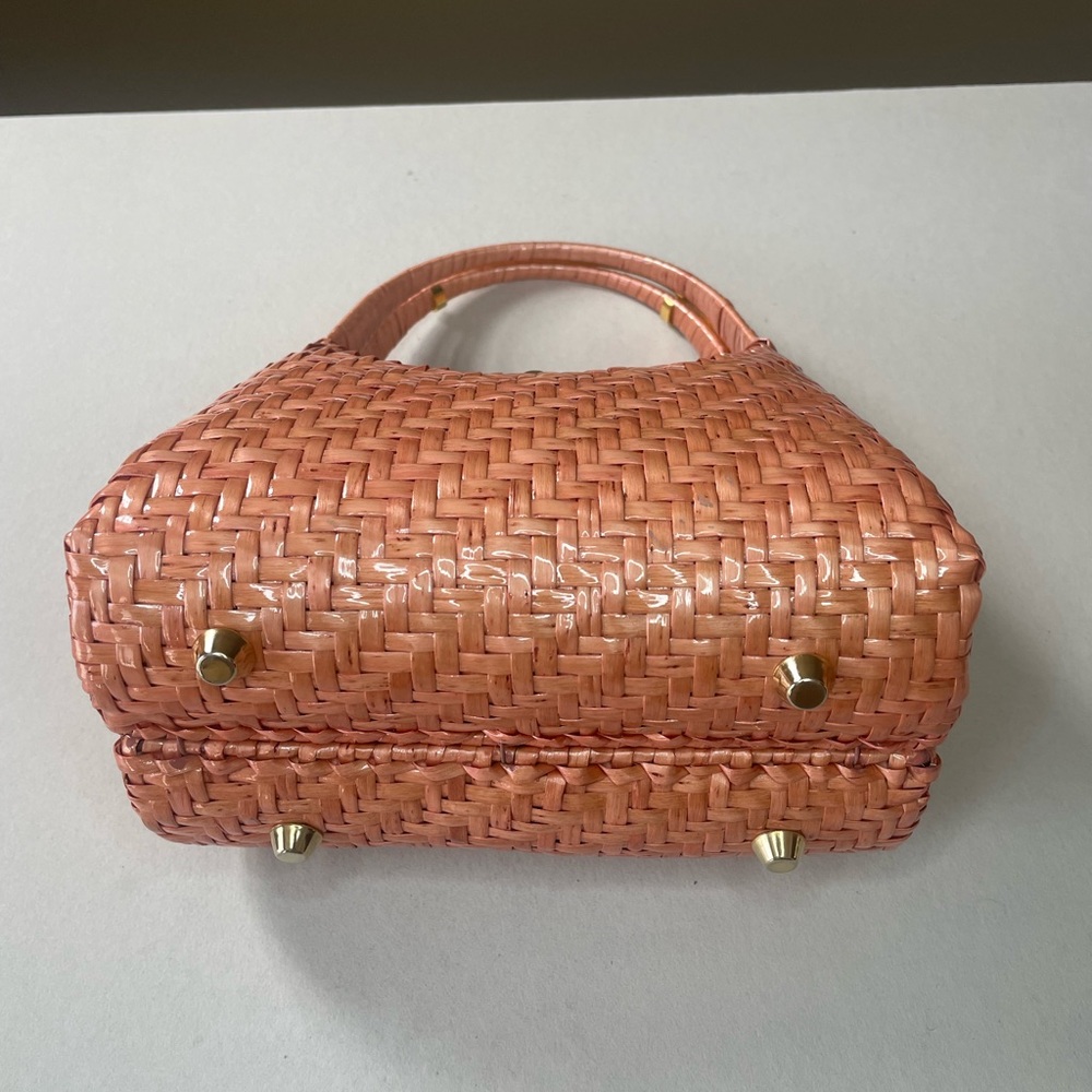 Vintage Danilo Italy Straw Intrecciato Woven Wicker Handbag - Picture 10 of 10